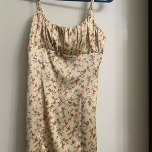 Yellow silk flower dress